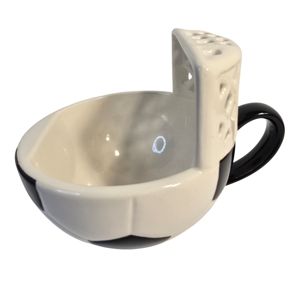 Maxis Creations The Mug With A Goal Soccer Ball Ceramic Novelty Mug White Black - Picture 5 of 8